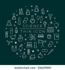Set of science icons , eps10 vector format