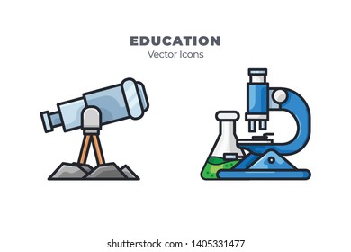 Science 2x2 Design Concept Set Equipment Stock Vector (Royalty Free ...