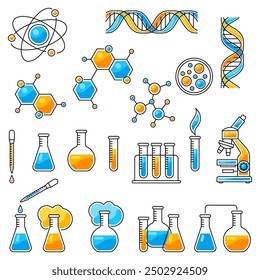 Set of science items. Medical concept image.