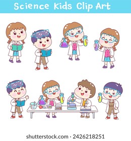 Set science kids clip art.
