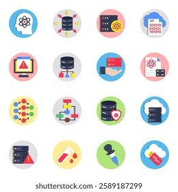 Set of Science and Lab Flat Icons 

