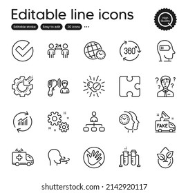 Set of Science outline icons. Contains icons as Chemistry beaker, Electronic thermometer and Do not touch elements. Update data, Work, Support consultant web signs. Breathing exercise. Vector