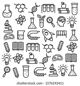 Set Of Science Related Doodle Vector Illustration Suitable For Background Or Icon