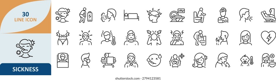 Set of science and research line icons for laboratory and education with research laboratory education chemistry experiment analysis academic illustration knowledge discovery learning