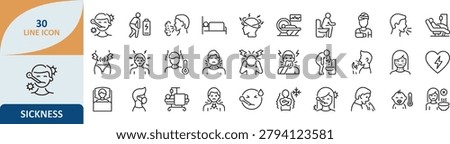 Set of science and research line icons for laboratory and education with research laboratory education chemistry experiment analysis academic illustration knowledge discovery learning