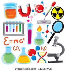 Set Of Science Stuff Icon