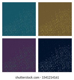 Set of science template, wallpaper or banner with a DNA molecules. Vector illustration.