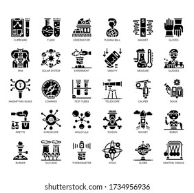 Set of science thin line and pixel perfect icons for any web and app project. 