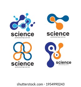 Set of Science vector logo template, molecule icon symbol illustration
