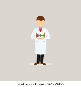 Set of Scientist Character Design Vector