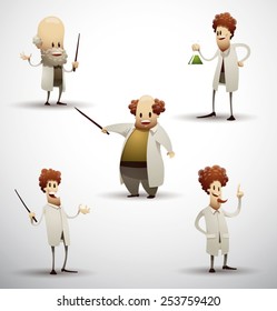 set of Scientists, vector