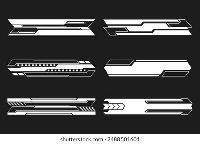 Conjunto de elementos de interfaz de ciencia ficción. Tecnología futurista marco HUD elemento