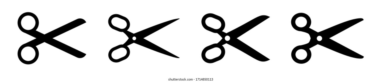 Icono de ajuste de tijeras, signo de borde de cupón - vector de stock
