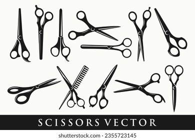 set of Scissors logo, Logo Type or Graphic Design Element.