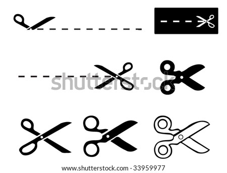 set scissors template stock vector royalty free 33959977