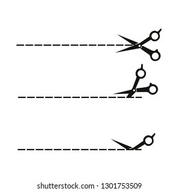 set of scissors vector illustration