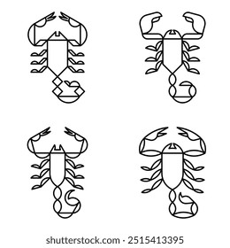 Logo de Escorpio. Diseño de iconos. Elementos de Plantilla