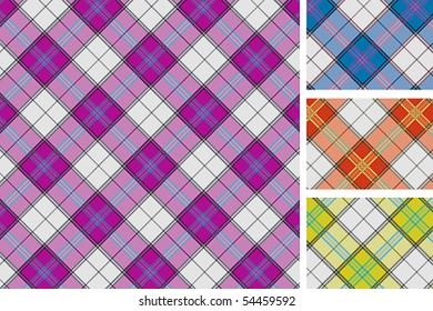 Set of scottish styled pattern