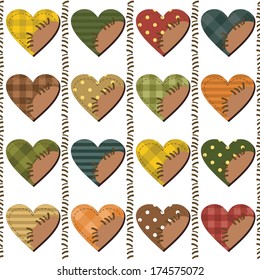 set with scrapbook hearts