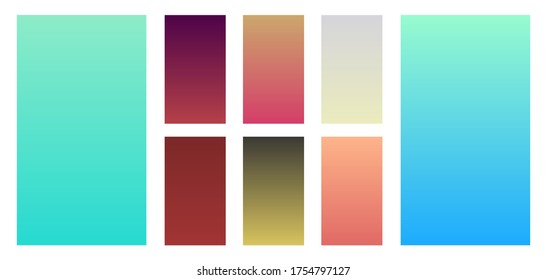 Set of screen gradients with abstract background. Vector
