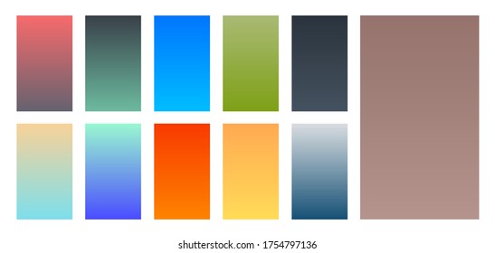 Set of screen gradients with abstract background. Vector
