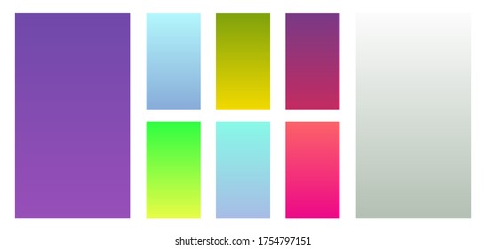 Set of screen gradients with abstract background. Vector
