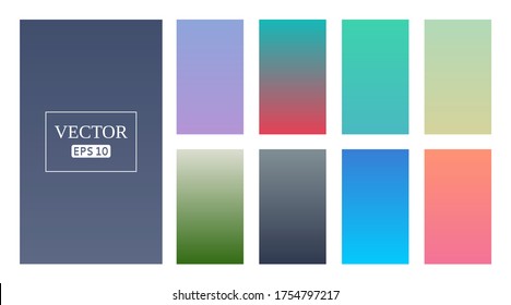 Set of screen gradients with abstract background. Vector
