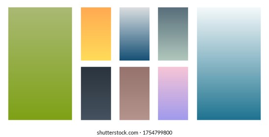 Conjunto de degradados de pantalla con fondo abstracto. Vector
