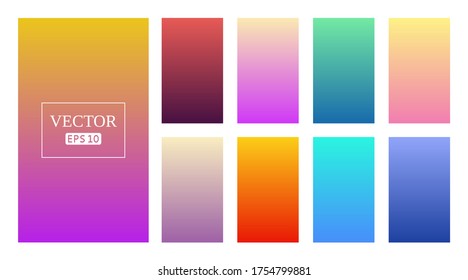 Set of screen gradients with abstract background. Vector
