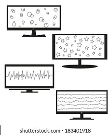 Set of screens on a white background for your design.