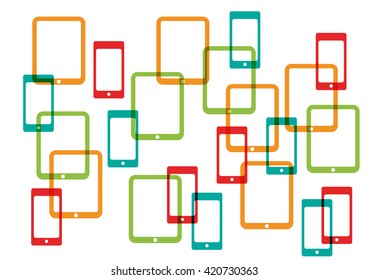 set of screens on a white background