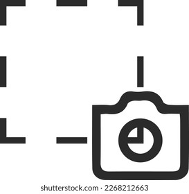 Set of screenshots icon, screenshots symbol black vector
