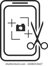 Set of screenshots icon, screenshots symbol black vector
