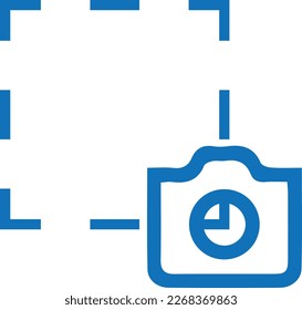 Set of screenshots icon, screenshots symbol blue vector