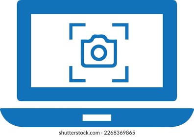 Set of screenshots icon, screenshots symbol blue vector