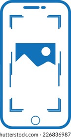 Juego de capturas de pantalla icono, símbolo de capturas de pantalla vector azul