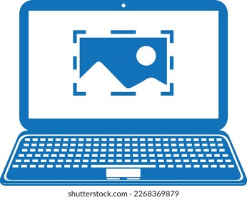 Set Set mit Screenshots Symbol, Screenshots Symbol blauer VektorVektorgrafik