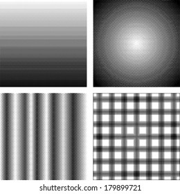 Set Of Screentone Patterns For Manga Or Comic Book