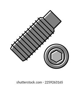 establecer el vector de icono de color de rosca. marca el símbolo del tornillo. ilustración de símbolo aislado
