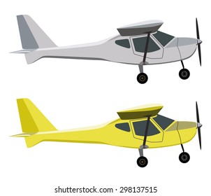 Set of screw planes on a white background