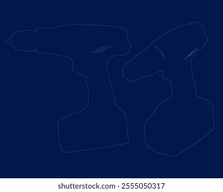 set screwdriver construction line icon vector. screwdriver construction sign. isolated contour symbol black illustration. Side, isometric view