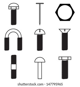 Set of screws icon
