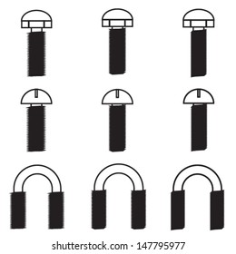 Set of screws icon