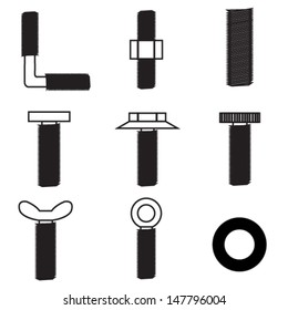 Set of screws icon