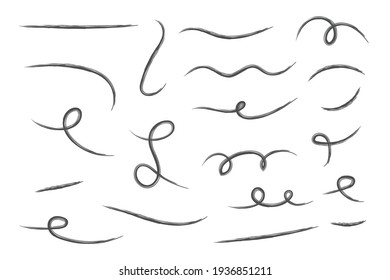 Set of Scribble arrow isolated on white background. black hand drawn arrows set icon