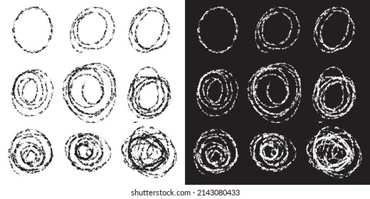 Set of scribbles abstract line isolated on white background. black hand drawn line