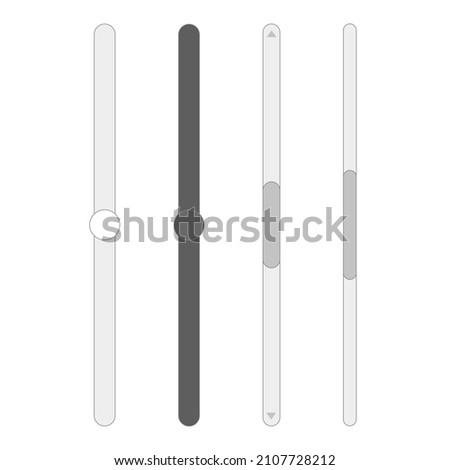 Set of scrollbars vector symbol set. Scroll bar vector design ui element