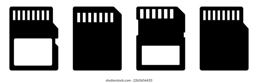 Conjunto de iconos de tarjeta sd. El diseño se puede usar para aplicaciones web y móviles. Ilustración del vector
