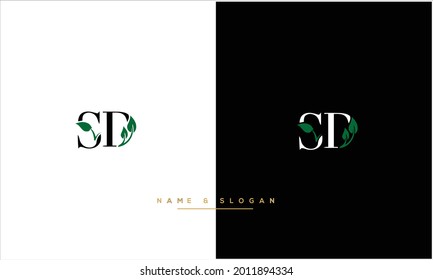 Set Of SD ,DS  Abstract Letters Logo  monogram