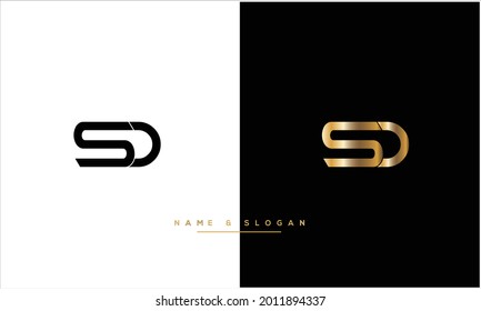 Set Of SD ,DS  Abstract Letters Logo  monogram